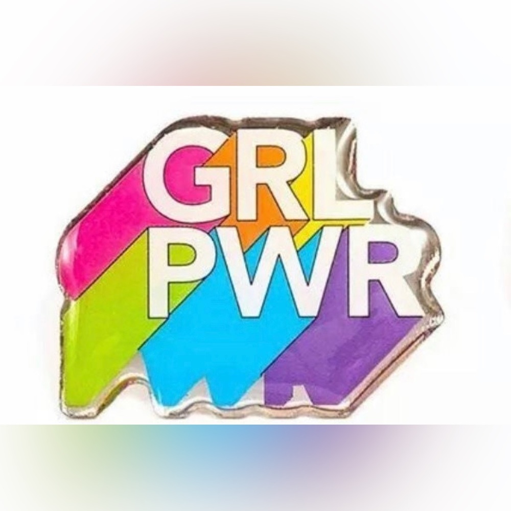 Rainbow Girl Power Enamel Pin